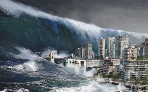 Nằm mơ thấy sóng thần, sóng thần cuốn